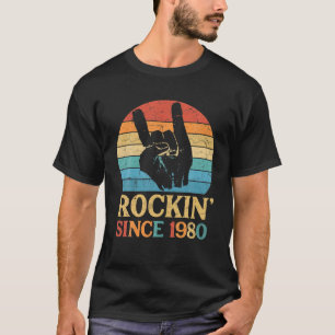 Camiseta 42º Cumpleaños De Mujeres Rockin Desde 1980