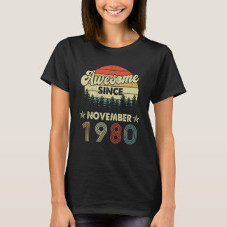 Camiseta 42º cumpleaños increíble desde noviembre de 1980 4