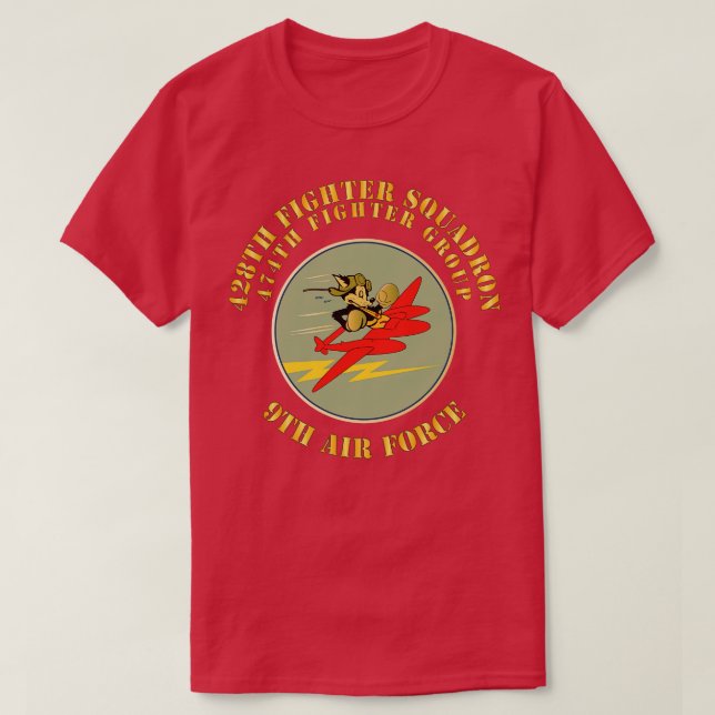 Camiseta 428º Luchador SQ 474º Grupo de Combatientes 9º AF  (Diseño del anverso)