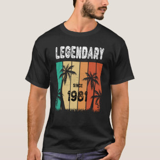 Camiseta 42.º cumpleaños 1981 para hombres y mujeres
