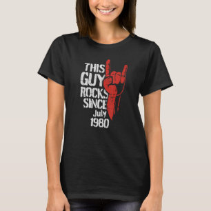 Camiseta 42.º Cumpleaños Nacido En Julio, Guy Rocks Desde 1