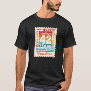 Camiseta 42.º Cumpleaños Sello De Poste Vintage De 42 Años