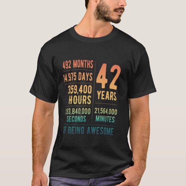 Camiseta 42.º natalidad Hombres mujeres graciosas de 42 año (Anverso)