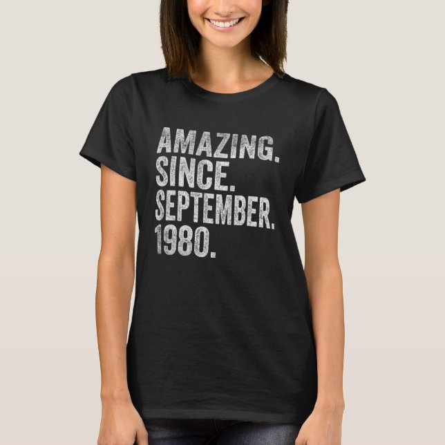 Camiseta 42 años de edad 42 años asombrosamente desde setie (Anverso)