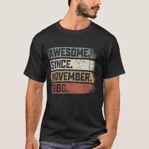 Camiseta 42 años de edad 42 años asombrosos desde noviembre