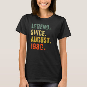 Camiseta 42 años de edad Leyenda de cumpleaños 42 desde ago