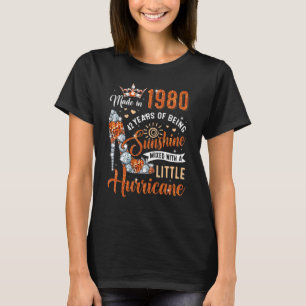 Camiseta 42 Años Hecho En 1980 Reina Diamante De Cumpleaños