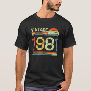 Camiseta 42 Años Vintage 1981 Hecho En 1981 42º Nacimiento