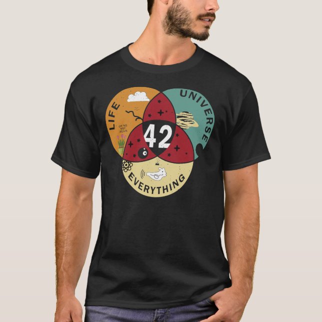 Camiseta 42 Answer to Life Universe and Everything Funny Vi (Anverso)