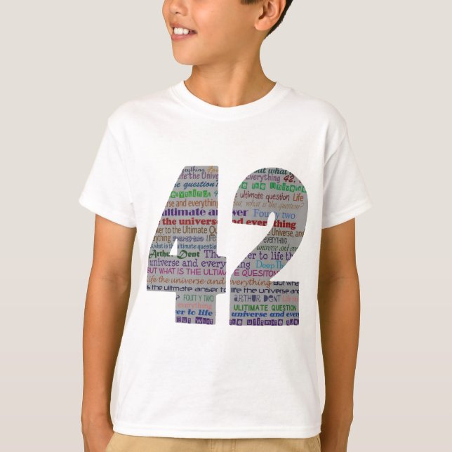 Camiseta 42: Life the Universe and Everything (Anverso)