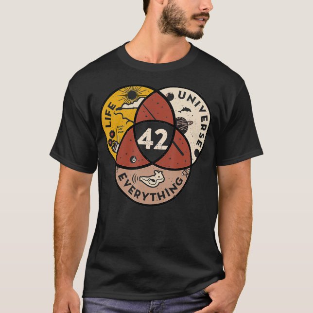 Camiseta 42 respuestas al universo de la vida y todo  (Anverso)