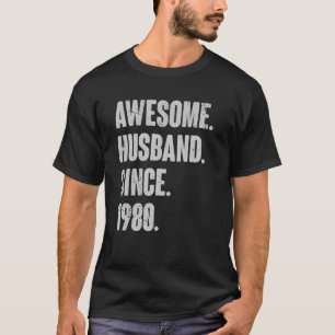 Camiseta 42 Wedding Anniversary For Him Awesome Husband S