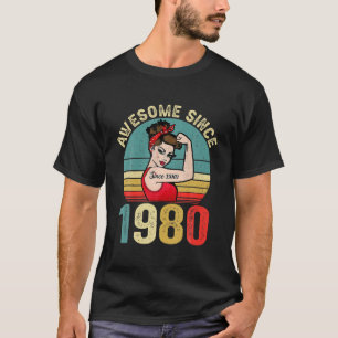 Camiseta 42 Year Old Awesome Since 1980 42Nd Birthday Gifts