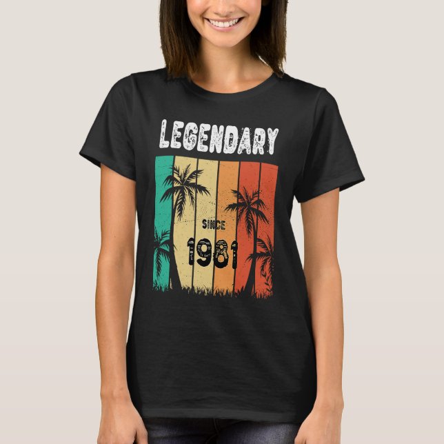 Camiseta 42th Birthday 1981 Birthday for Men and Women (Anverso)