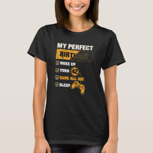 Camiseta 42th Perfect Birthday Gamer 42 Years Old gaming lo