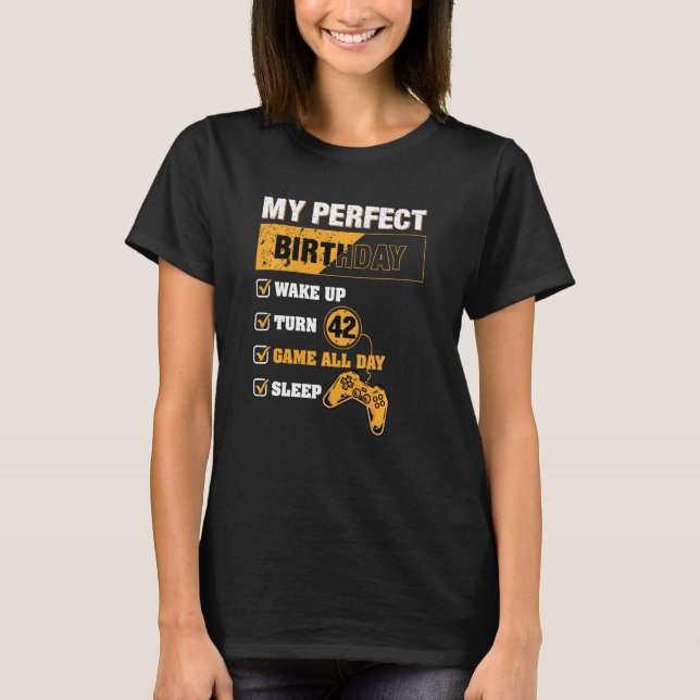 Camiseta 42th Perfect Birthday Gamer 42 Years Old gaming lo (Anverso)