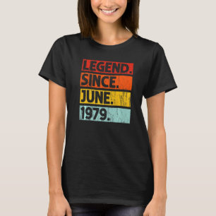 Camiseta 43.ª leyenda de cumpleaños desde junio de 1979 43 