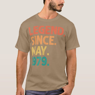 Camiseta 43.ª leyenda de cumpleaños desde mayo de 1979 43 a