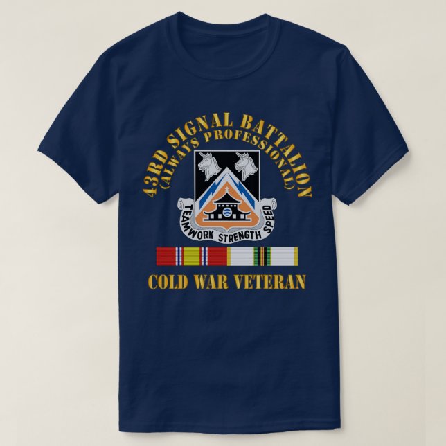 Camiseta 43.ª señal Batallón fríoVeterano DUI w FRÍO SVC X (Diseño del anverso)