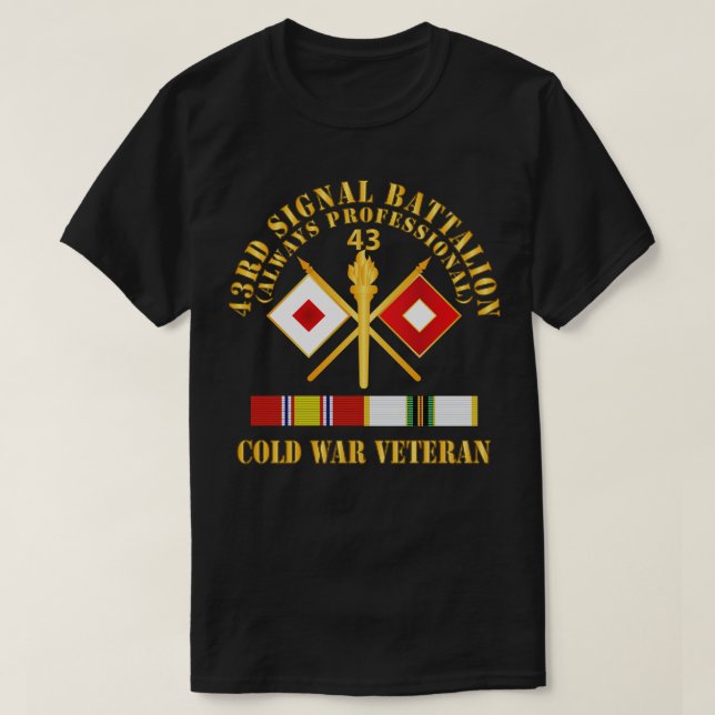 Camiseta 43.ª señal Batallón FríoVeterano w FRÍO SVC X (Diseño del anverso)