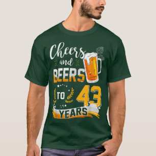 Camiseta 43 Alegres Y Cervezas A 43 Años Nacidos