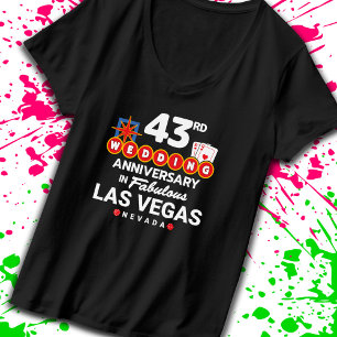 Camiseta 43 Aniversario Boda Parejas Las Vegas