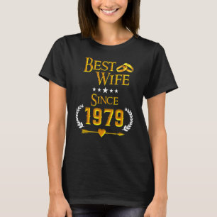 Camiseta 43° Aniversario del Boda Mejor Esposa Desde 1979