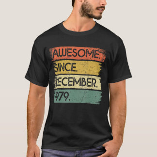 Camiseta 43 años de edad increíble desde diciembre de 1979