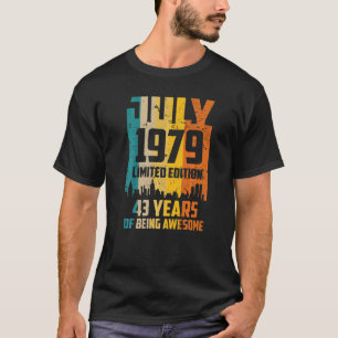 Camiseta 43 años de festividad desde julio de 1979 Vin