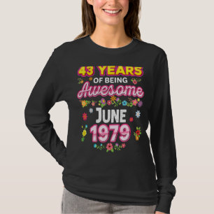 Camiseta 43 Años De Ser Increíble Desde El Cumpleaños De Ju