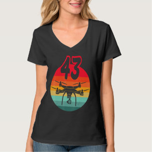 Camiseta 43 Años I Drones Retro De Control Remoto Con C