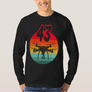 Camiseta 43 Años I Drones Retro De Control Remoto Con C