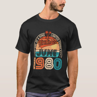 Camiseta 43 Hecho En 1980 Junio De 1980 43ª
