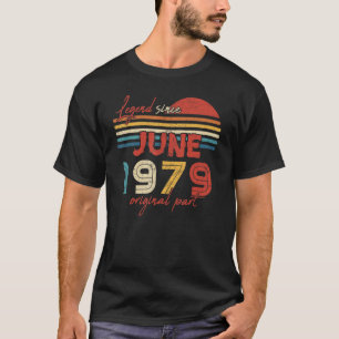 Camiseta 43 Leyenda de cumpleaños desde junio de 1979 Parte