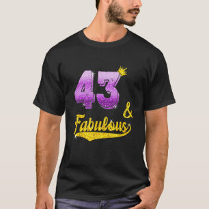 Camiseta 43 y fabuloso - Regalo de 43 años - 43° cumpleaños