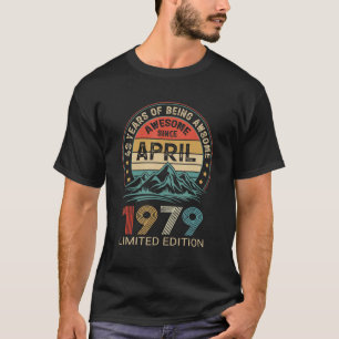 Camiseta 43rd Birthday 43 Years Old Awesome Since April 197