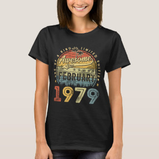 Camiseta 44º cumpleaños increíble desde febrero de 1979 44
