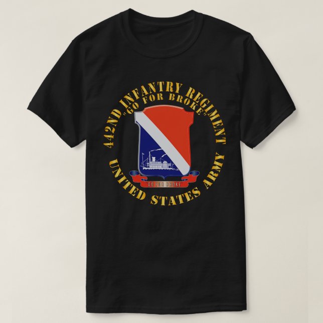 Camiseta 442º Regimiento de Infantería DUI ir por Broke X (Diseño del anverso)