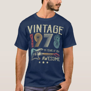 Camiseta 44.ª Nacimiento Mujeres Hombres Vintage Gui 1978