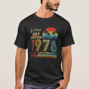 Camiseta 44.ª Vintage Julio 1978 Regalos De 44 Años