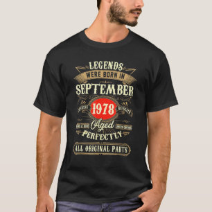 Camiseta 44.º Cumpleaños Leyendas De 44 Años Nacidas En Sep