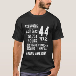 Camiseta 44.º cumpleaños mujeres graciosas de 44 años