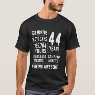 Camiseta 44.º cumpleaños mujeres graciosas de 44 años