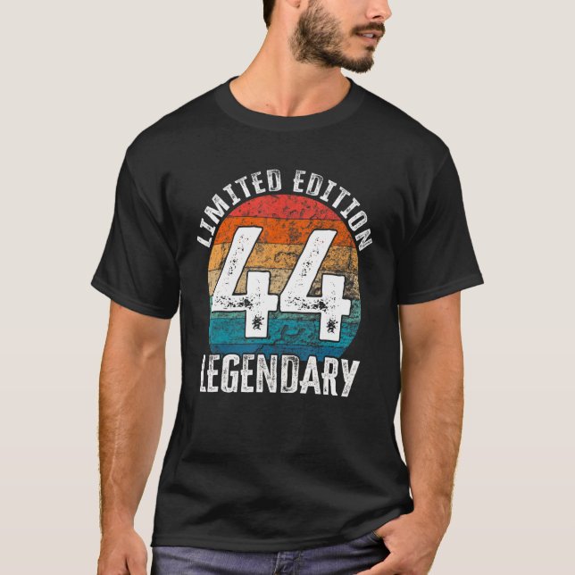 Camiseta 44.º cumpleaños Vintage legendario (Anverso)