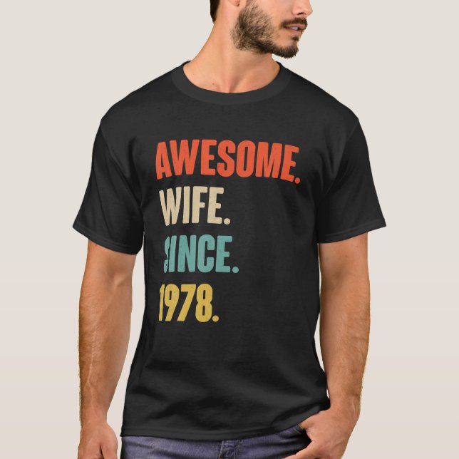 Camiseta 44.º Regalo De Aniversario De La Boda Por Su Espos (Anverso)