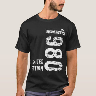 Camiseta 44.º regalo de cumpleaños edición limitada 1980 Ed