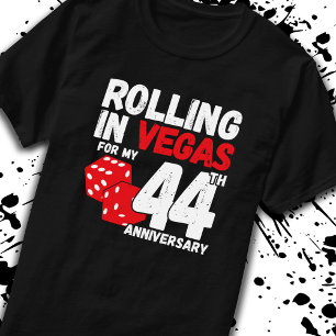 Camiseta 44 Aniversario casado 44 años Las Vegas