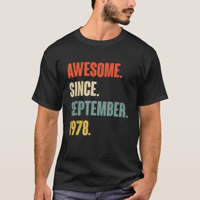 Camiseta 44 años de edad, 44 años, maravilloso desde septie (Anverso)