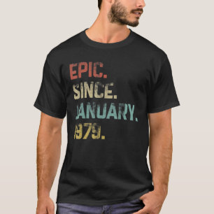 Camiseta 44 años de edad asombrosa épica desde enero de 197