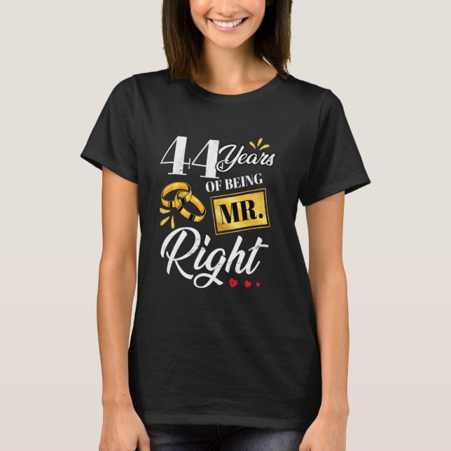Camiseta 44 Años De Ser El Sr. Muy Gracioso Pareja Boda A (Anverso)